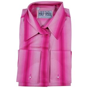 Thomas Pink Panther Dress Shirt Womens US 12 Button Up French Cuff Top Office
